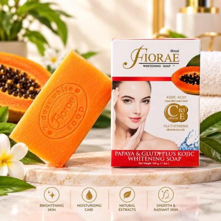 Fiorae Papaya & Gluta Plus Kojic Whitening Soap